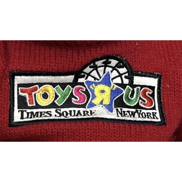 Toys R Us Time Square New York 11 inch Stuffed Bear With Red Sweater Vintage - Picture 3 of 5